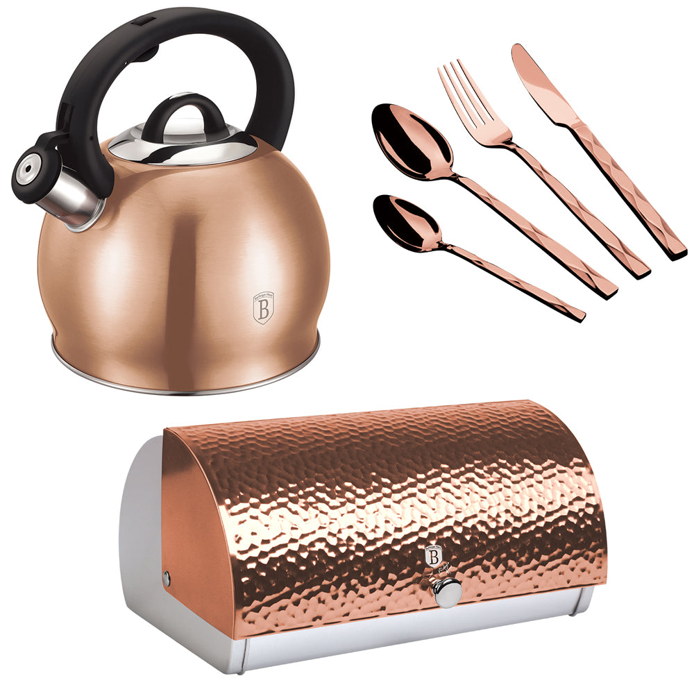 8-Piece Knife Set w/ Acrylic Stand Rose Gold Collection