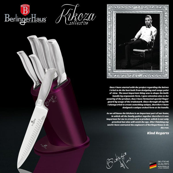Berlinger Haus 6 Piece Kitchen Knife Set, Elegant Cooking Knives W