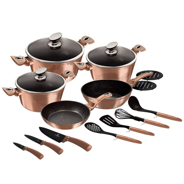 17-Piece Kitchen Cookware Set - Berlinger Haus US