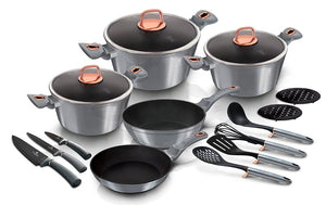 17-Piece Kitchen Cookware Set - Berlinger Haus US